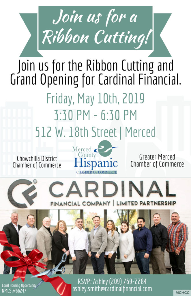 Cardinal Financial Ribbon Cutting - Merced Hispanic Chamber of Commerce